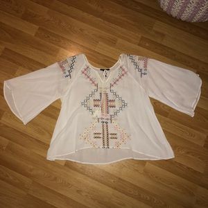 Forever 21 Long-Sleeve Tribal Shirt